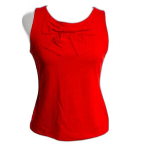 Banana Republic Red Bow Sleeveless Blouse